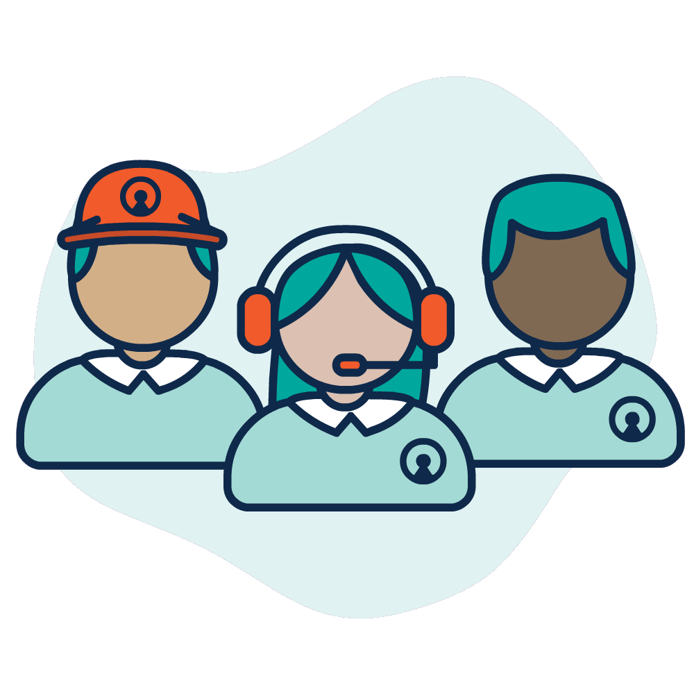 Cingo animated brand illustration — Team