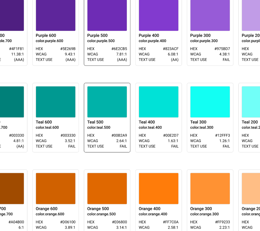 DoubleVerify design system — color tokens and palette