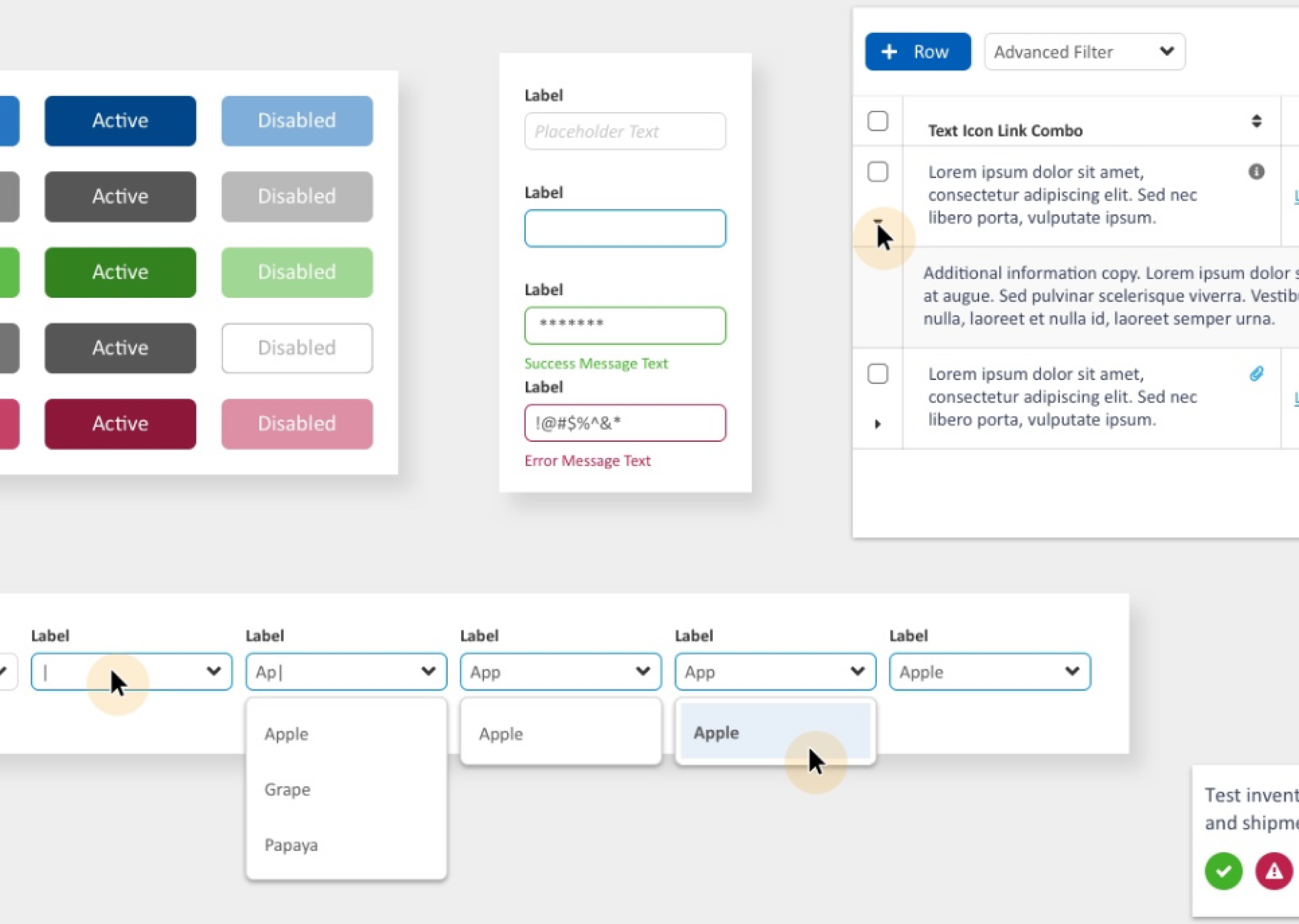 KPMG design system — component library and token documentation